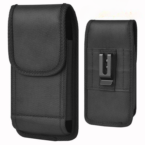 Universal 6.9" Vertical Phone Pouch | Magnetic Closure & Belt Clip (Case Compatible)