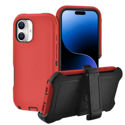 Tough Pro Case – Black & Red, Rugged with Holster Clip