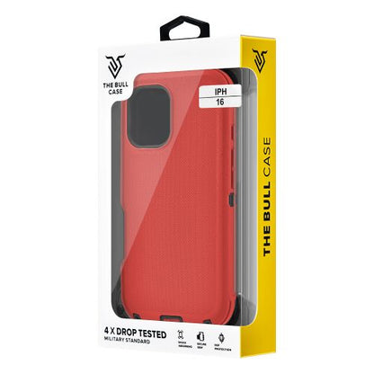 Tough Pro Case – Black & Red, Rugged with Holster Clip