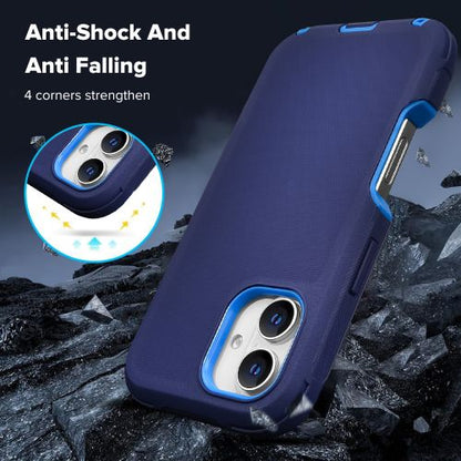 Tough Pro Case – Light Blue & Dark Blue, Rugged with Holster Clip