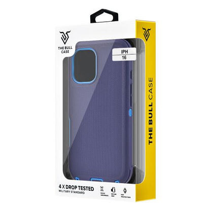 Tough Pro Case – Light Blue & Dark Blue, Rugged with Holster Clip