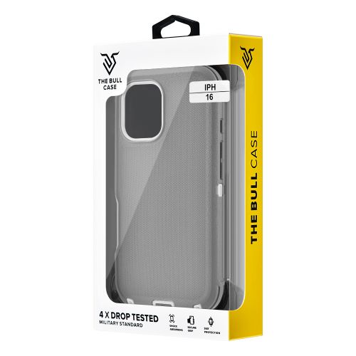 Tough Pro Case – White & Gray, Rugged with Holster Clip